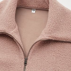 Brand New with Tags - Pile-Lined Fleece Cropped Full-Zip Long-Sleeve Jacket